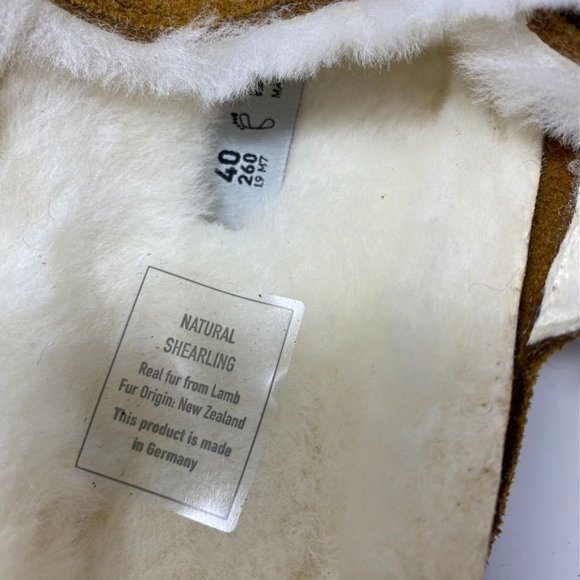 Birkenstock Arizona Sz 40/ Men's 7 Fur Lined Sandals Mink - Picture 7 of 10